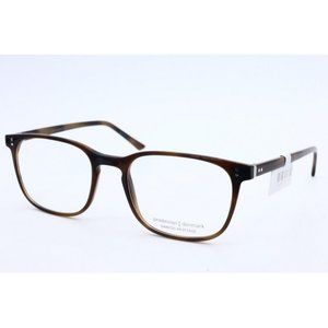 New Pro-Design Denmark 4789 5522 Havana Square Eyeglasses Clear Lenses 52mm